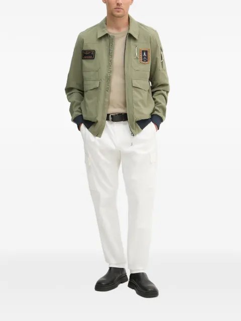Aeronautica Militare logo-patch military jacket Green AB3049UCT04290
