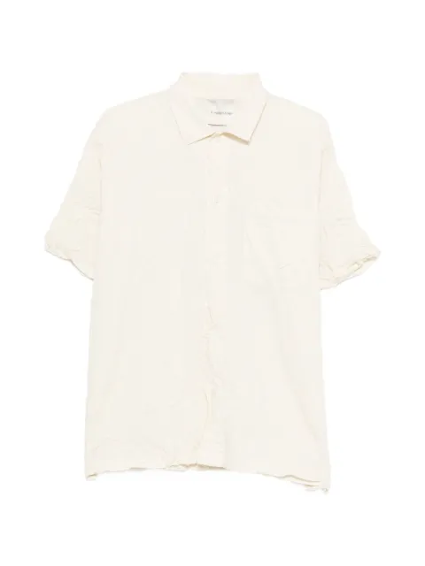 Gongdid Design crinkled shirt Neutrals GDM03
