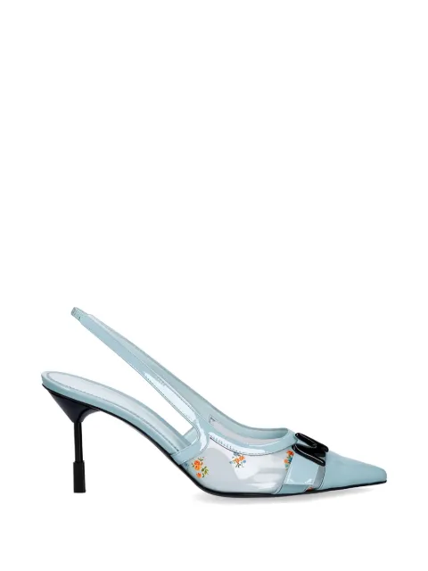 MSGM floral buckle pumps Blue 4041MDS74797384