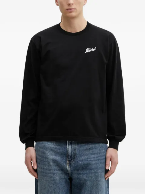 Neighborhood logo-print long-sleeve T-shirt Black 252PCNHLT02
