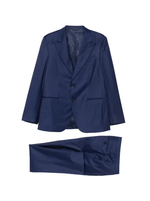 Caruso peak-lapel suit Blue LN1JM211F509942