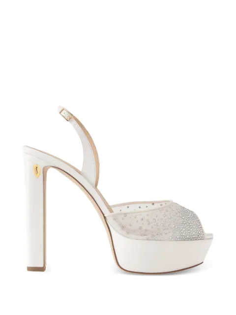 Jennifer Chamandi Antonio crystal-embellished sandals White JC1329WHSAMSWOS