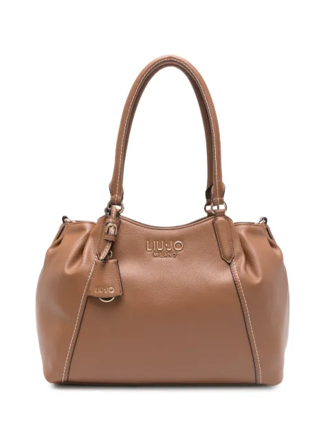 LIU JO logo-plaque tote bag Brown AA6165E1012