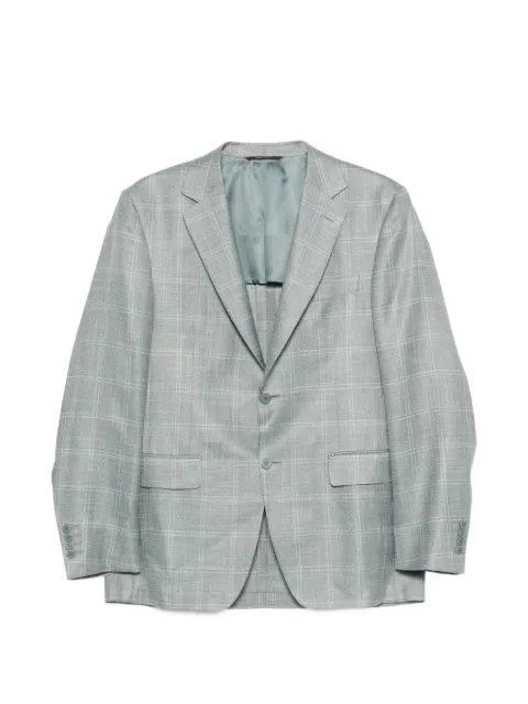 Canali check button blazer Blue CF0043522280
