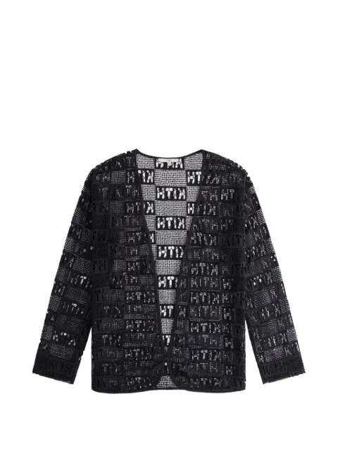 KITH Ethan logo-lace cardigan Black KITH115