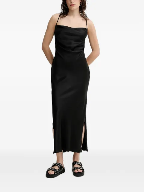 Nanushka Macia side-slit midi dress Black NW24CRDR04799