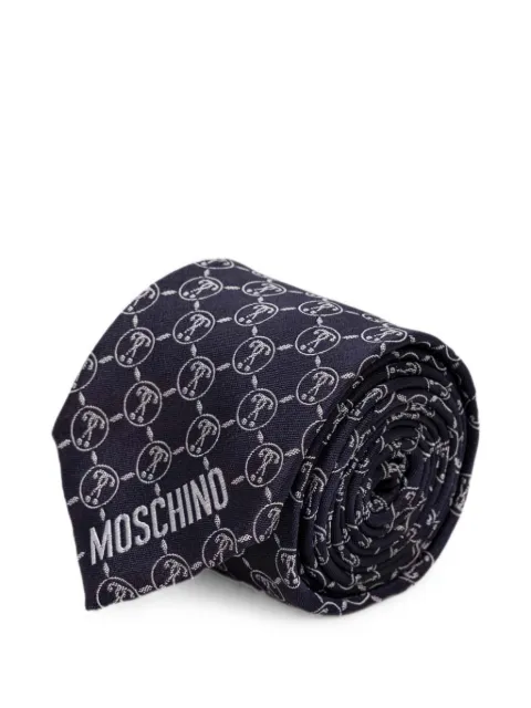 Moschino patterned tie Blue M572555061