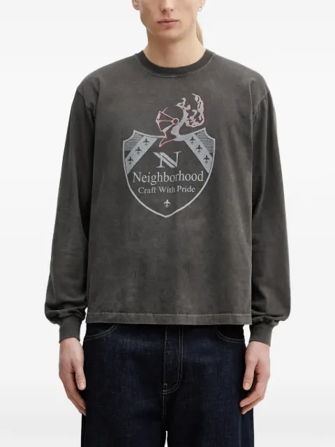 Neighborhood graphic-print long-sleeve T-shirt Grey 252PCNHLT16