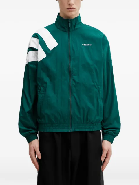 adidas Archive Blocked logo-embroidered panelled jacket Green KD4070