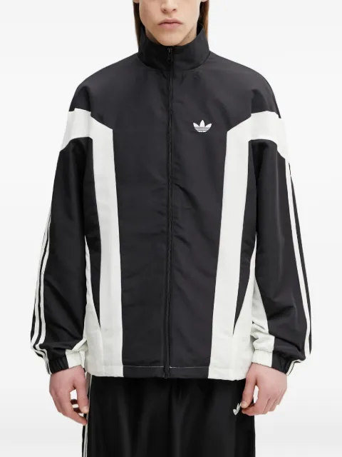 adidas Originals Basketball logo-embroidered side-stripe windbreaker Black JZ6965