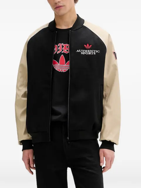 adidas SST logo-embroidered bomber jacket Black KE2243