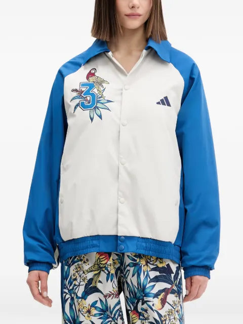 adidas x Farm Rio embroidered-parrot bomber jacket White KD2195
