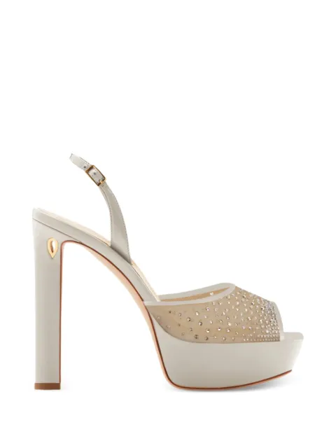 Jennifer Chamandi Antonio crystal-embellished sandals Neutrals JC1329CHSAMSWOS