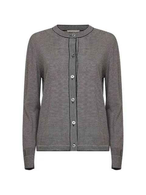 Blanca Vita button striped cardigan Black 4326614766