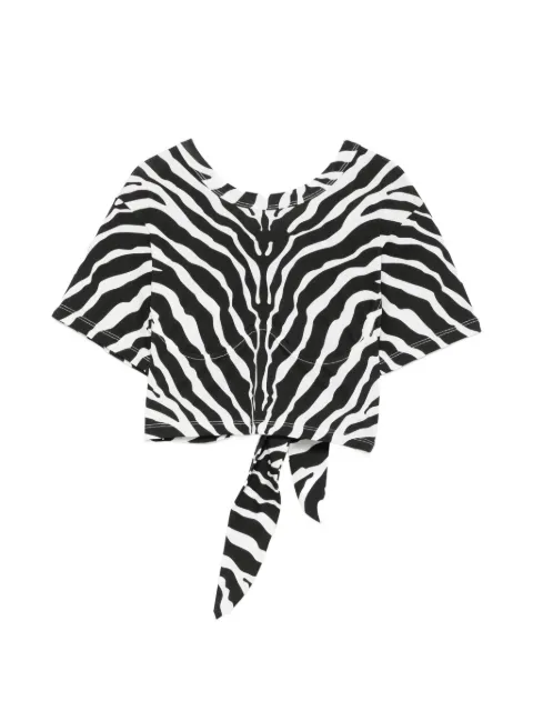 The Attico zebra-print tie top Black 260WCT00363JJJ082PR