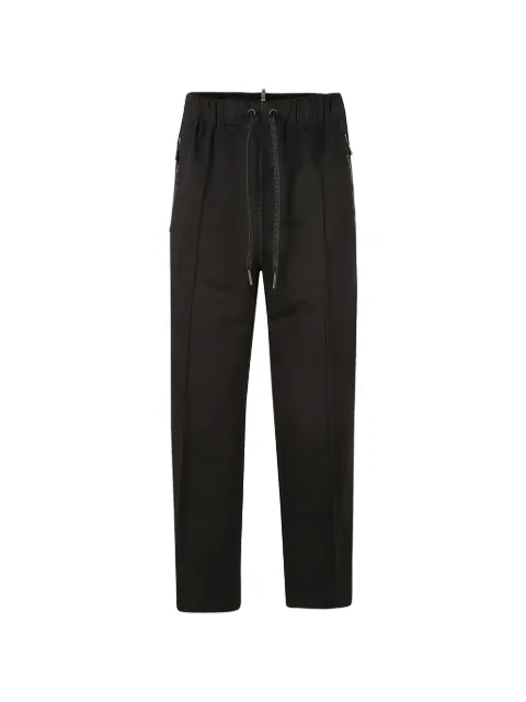 Moncler drawstring zip-detail cotton trousers Black 8H00001M809AD
