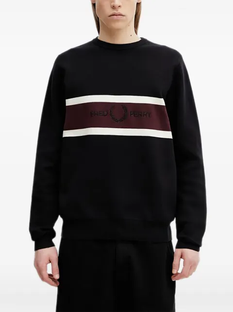 Fred Perry embroidered sweatshirt Black K2320