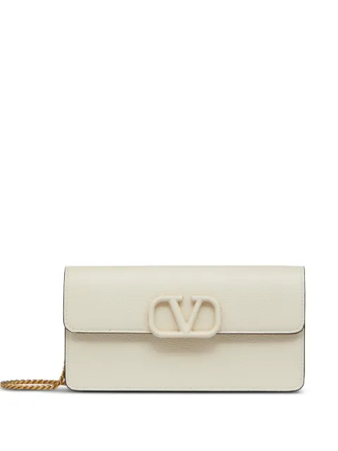 Valentino Garavani VLogo Signature grainy calfskin wallet with chain Neutrals WP0BB4BEM