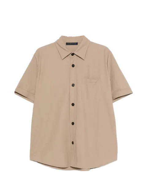 Harris Wharf London Summer button short-sleeve shirt Neutrals CP5006PYF
