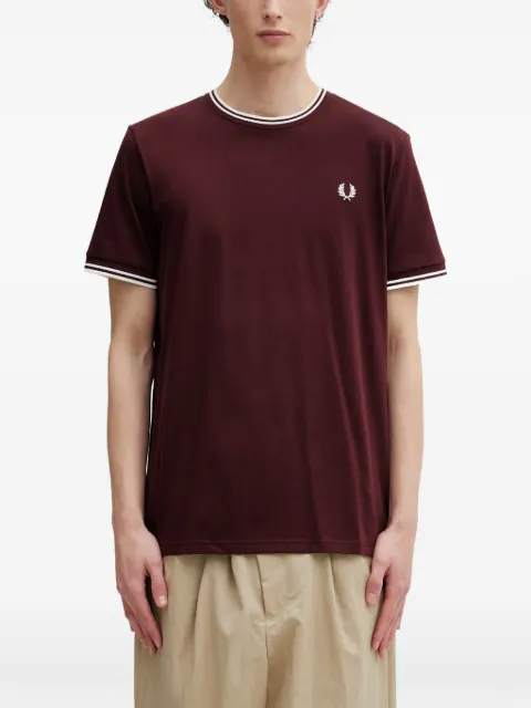 Fred Perry logo-embroidered T-shirt Red M1588V