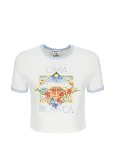 Casablanca Tennis Landscape T-shirt White WSS26JTS01003
