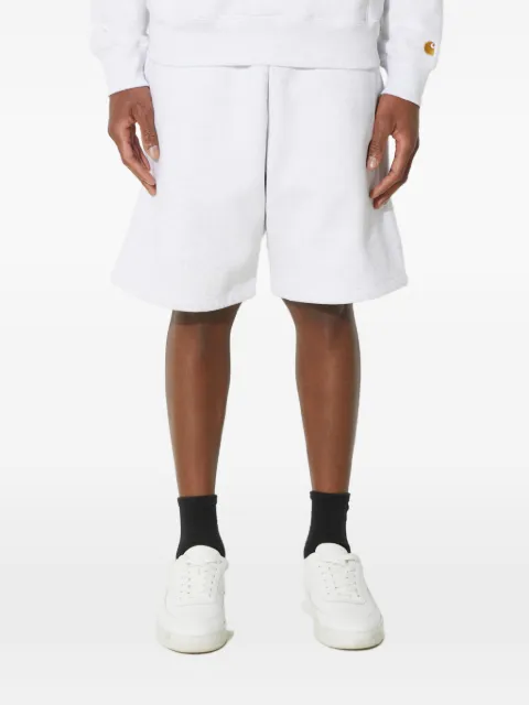 Carhartt WIP Chase logo-detail track shorts Grey I033669