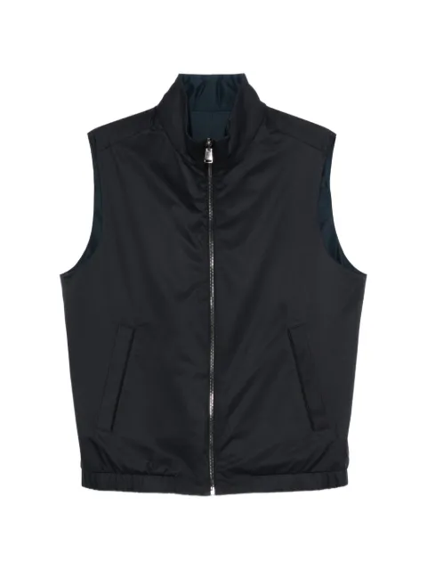 Canali zip sleeveless gilet Blue SG0322041080