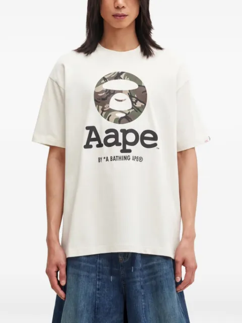 AAPE BY *A BATHING APE® logo-print T-shirt Neutrals ATE1640XAO