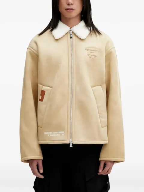 AAPE BY *A BATHING APE® appliqué collar jacket Neutrals AJK7747XXP