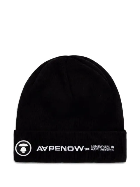 AAPE BY *A BATHING APE® logo-embroidered beanie hat Black AHT4866XXP