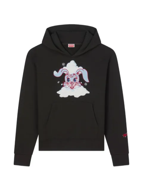 Kenzo bunny-embroidered hoodie Black FG55HO2024MJ