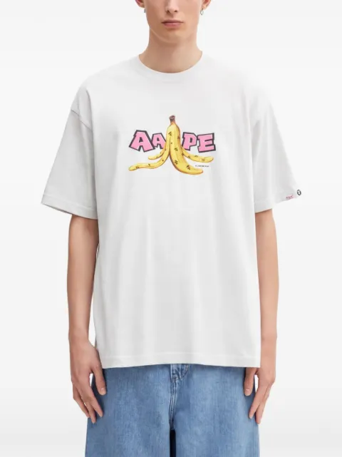 AAPE BY *A BATHING APE® graphic-print short-sleeve T-shirt Grey ATE1751XAP