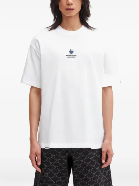 AAPE BY *A BATHING APE® logo-print short-sleeve T-shirt White ATE1601XXO