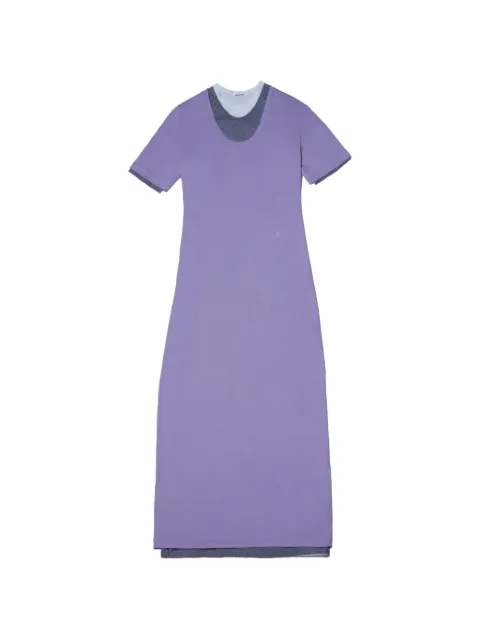Jil Sander short-sleeved layered maxi dress Purple J40FV0119JTN389