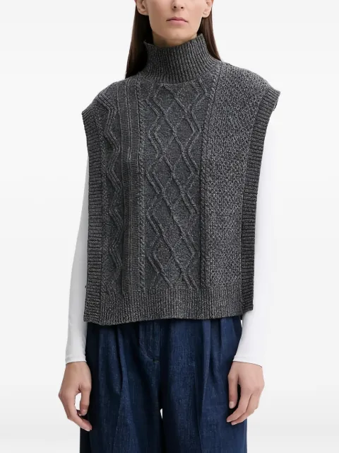 A.P.C. cable-knit funnel-neck gilet Grey WVBDQF23391PLC