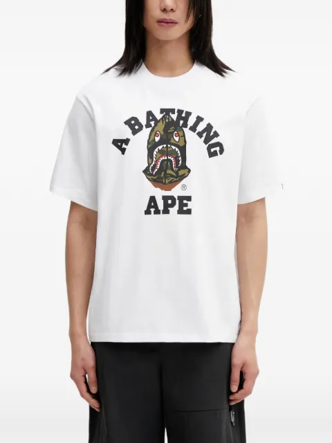 A BATHING APE® crew-neck T-shirt White 001TEL801316M