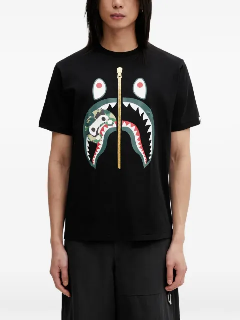 A BATHING APE® ABC Camo Milo Shark T-shirt Black 002TEL301003M
