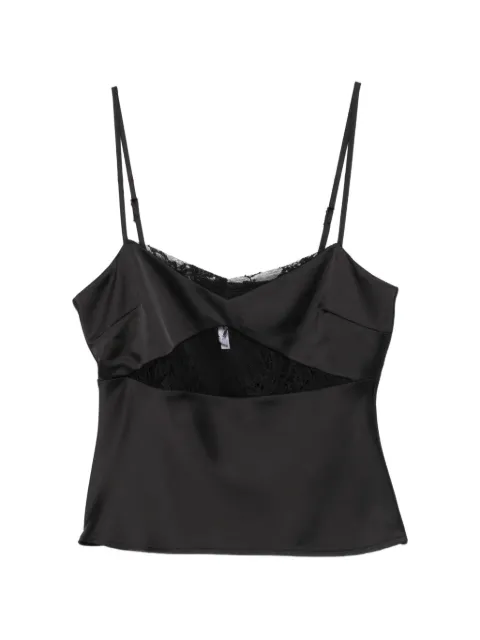 IMPERIAL lace-trim top Black RIT0LBA