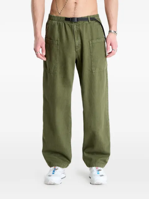 Gramicci belted wide-leg trousers Green G6SMP005OLIVE