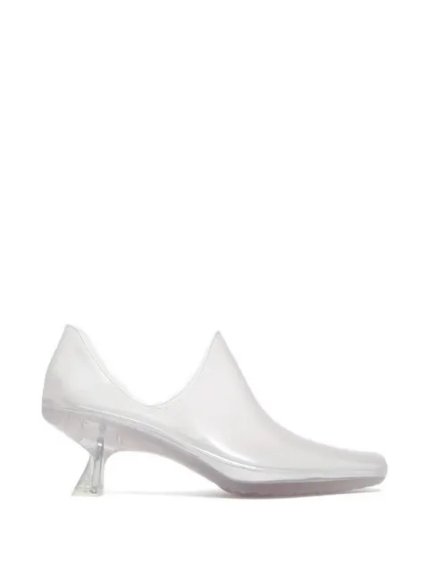 LOEWE Emily aqua transparent ballet flats White LLEMS01X01