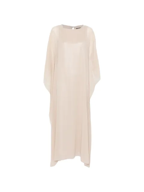 Peserico crew-neck maxi dress Neutrals E0217502361