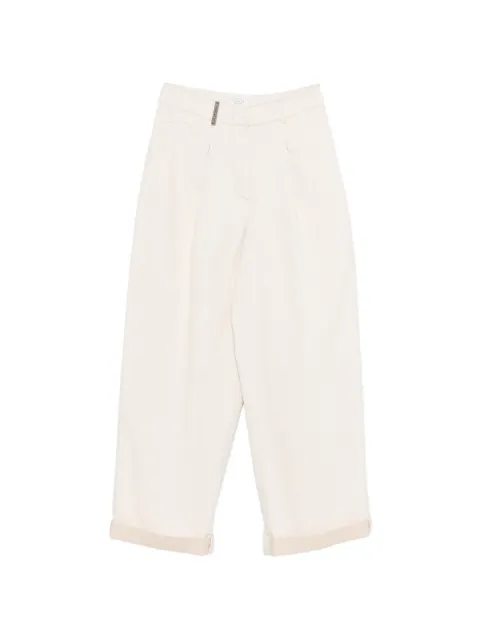 Peserico cuffed trousers Neutrals P04770L1207934