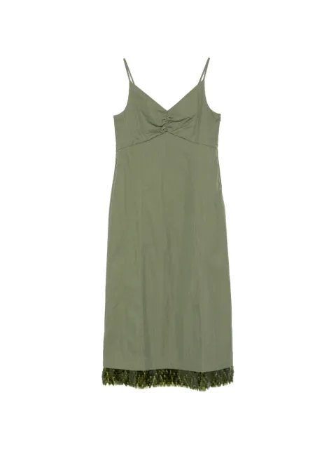 Baum Und Pferdgarten v-neck beaded dress Green 24789ATELIA