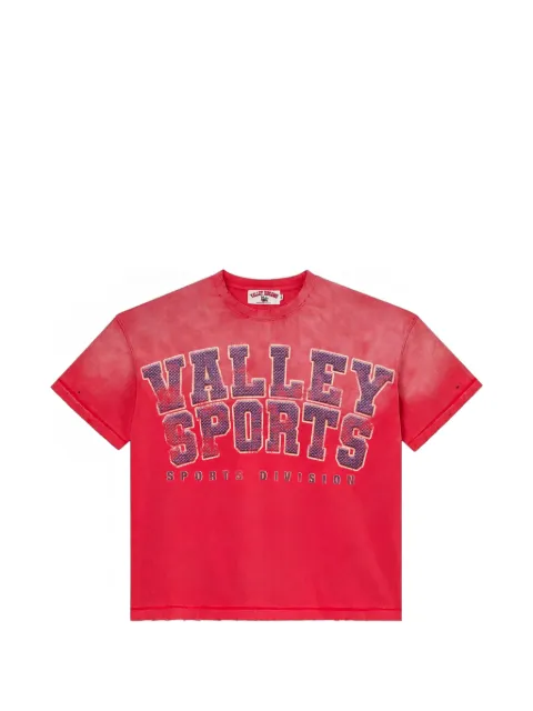 Vale logo-print T-shirt Red 1145110004VFSDTBBURN