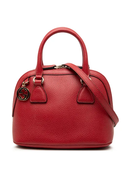 Gucci Pre-Owned 2000-2015 Mini Leather GG Charm Dome satchel Red C2Q3Y4M9GS75J7PE