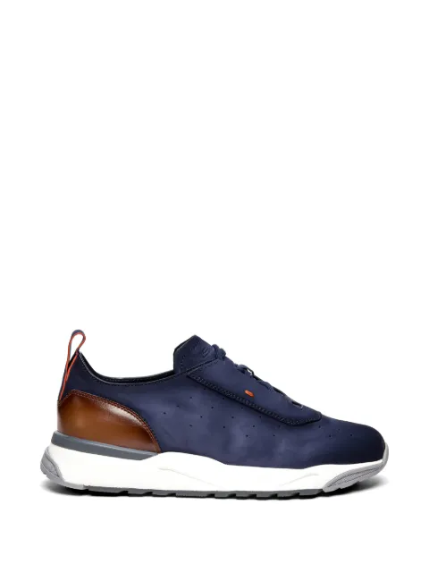 Santoni perforated-detail sneakers Blue MBIM22032BGRTOPQ