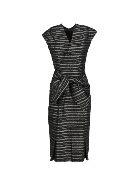 Vintage sleeveless striped dress Grey W22041212