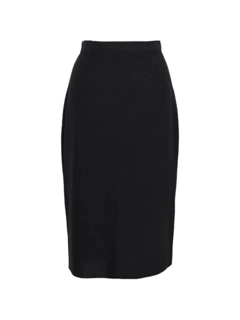 Gianfranco Ferré Pre-Owned pencil wool skirt Black W2511103