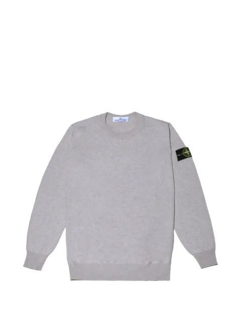 Stone Island patch crew-neck sweater Grey L1S155100053S00B2