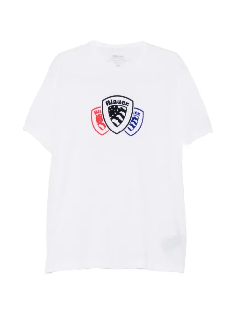 Blauer logo-print crew-neck T-shirt White 22SBLUH02174004547